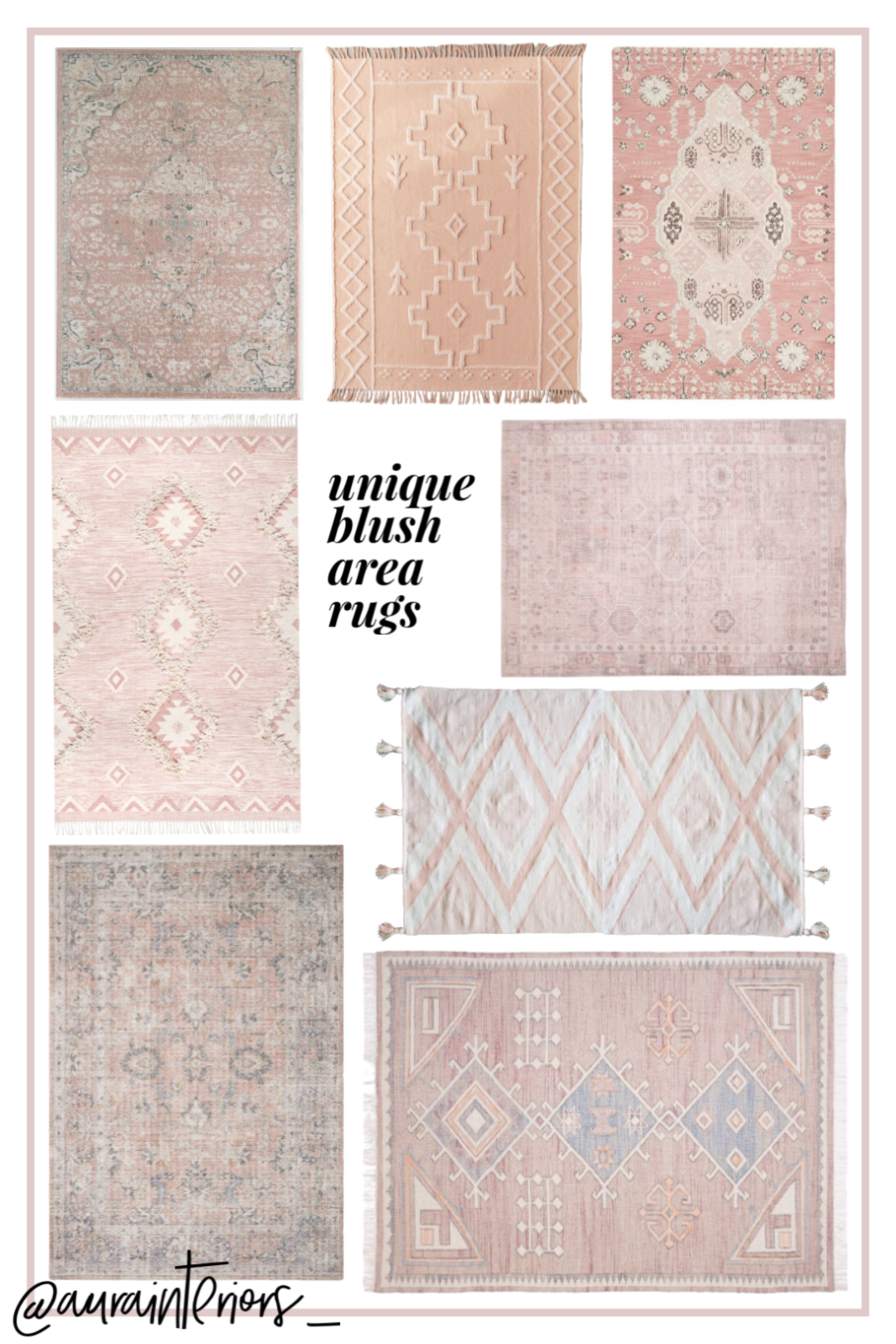 8 Gorgeous Blush Pink Area Rugs | aurainteriors.co