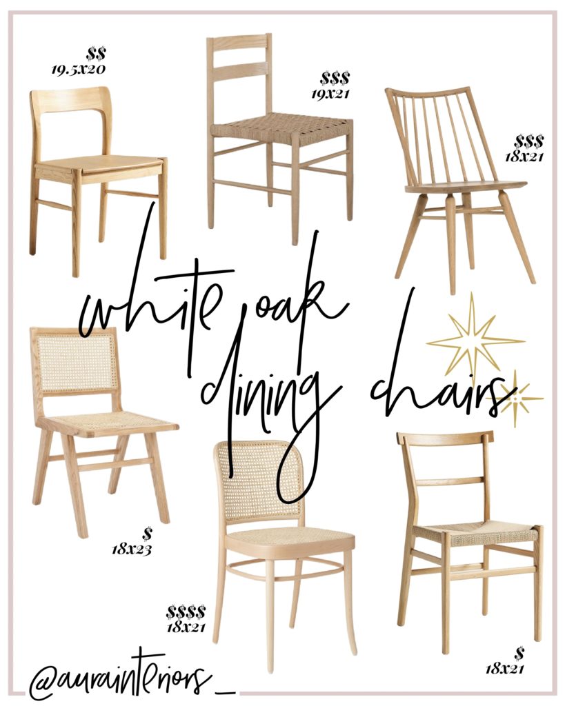 6 Gorgeous White Oak Dining Chairs | aurainteriors.co